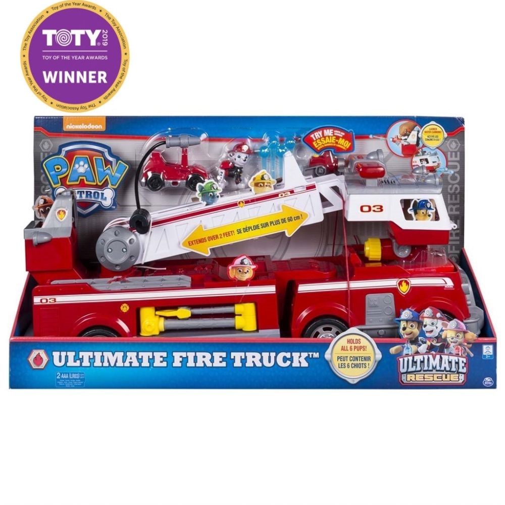 Paw Patrol Ultimate Fire Truck brannbil med Marshall figur og ekstra kj ret y