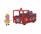 Peppa Gris Brannstasjon med brannbil og 2 figurer thumbnail