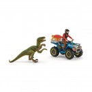 Schleich Dinosaurs Flykte fra Velociraptor på ATV - sett med 2 dinosaurer, figur og kjøretøy thumbnail