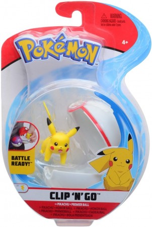 Pokemon Clip N Go - Pikachu og Premier Ball figursett
