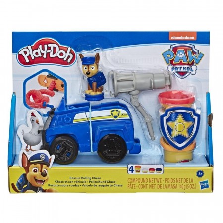 Play-Doh Paw Patrol Rescue Rolling Chase med 4 bokser leire