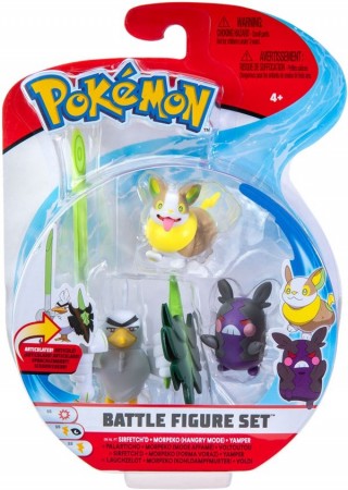Pokemon Battle Figure 3 pack - Sirfetch`d, Morpeko, Yamper