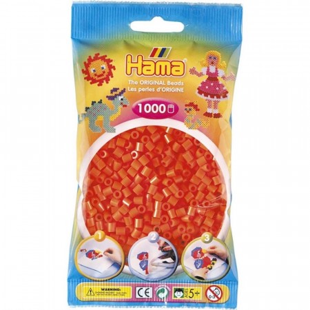 Hama Midi perler oransje - 1000 perler