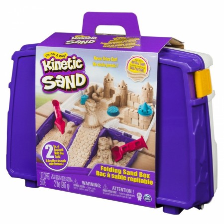 Kinetic Sand Folding Sandbox - Koffertsett med sand, former og verktøy