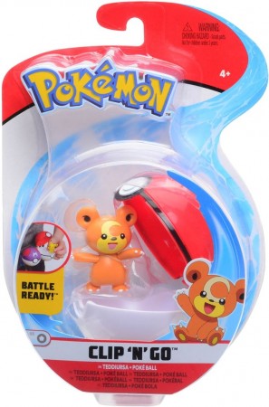 Pokemon Clip N Go - Teddiursa og Poke Ball figursett