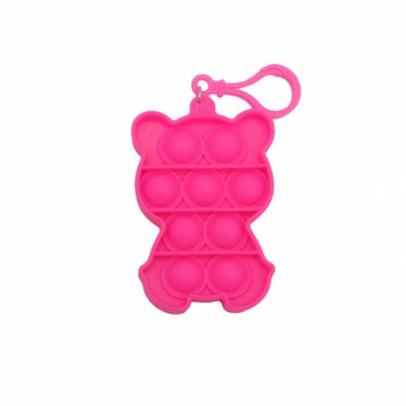 Fidget Toy Plop Up - Nøkkelring Lilla Bamse
