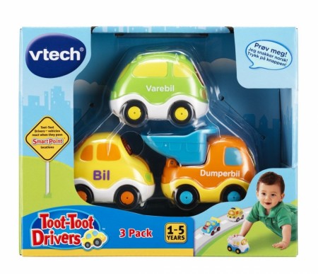 Vtech Toot Toot Driver 3 pk - Varebil, bil og dumperbil - Interaktive med lys og lyd