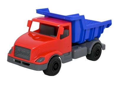 Plasto Lastebil med tipp rød og blå - 22 cm