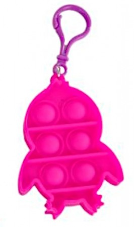 Fidget Toy Plop Up - Nøkkelring Lilla Kylling