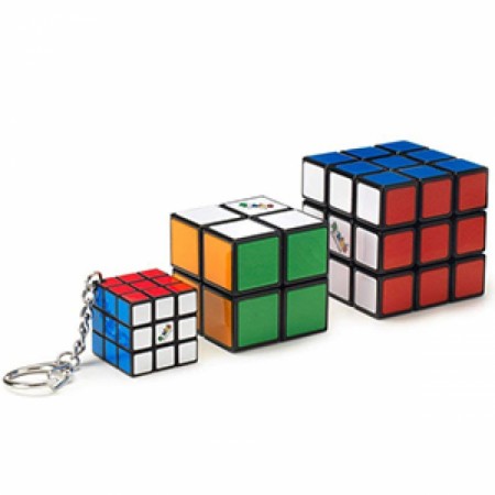 Rubiks Kube Familie - 2x2, 3x3 og 3x3 Nøkkelring