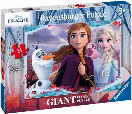 Ravensburger Gulvpuslespill - Disney Frost 2 Elsa, Anna og Olaf 24 store brikker