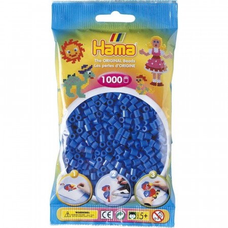 Hama Midi perler lys blå - 1000 perler