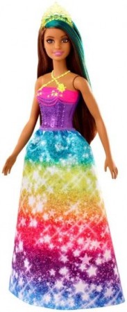 Barbie Dreamtopia Prinsesse - brunt hår og stjerneskjørt