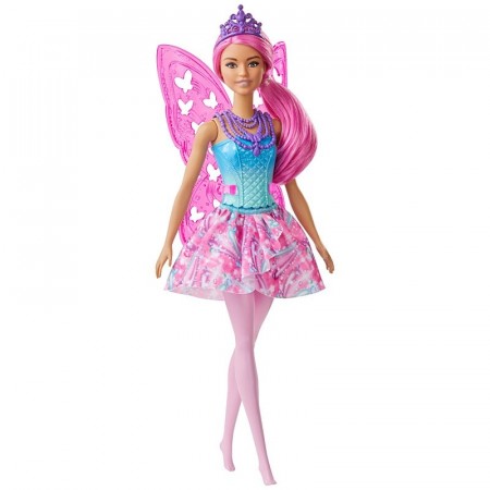 Barbie Dreamtopia Fairy Doll - rosa med lilla tiara