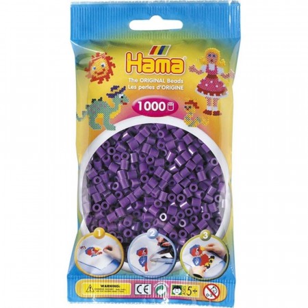Hama Midi perler lilla - 1000 perler