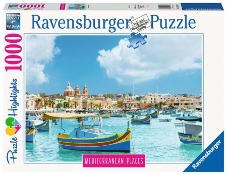 Ravensburger Puslespill  - Middelhavet Malta 1000 brikker