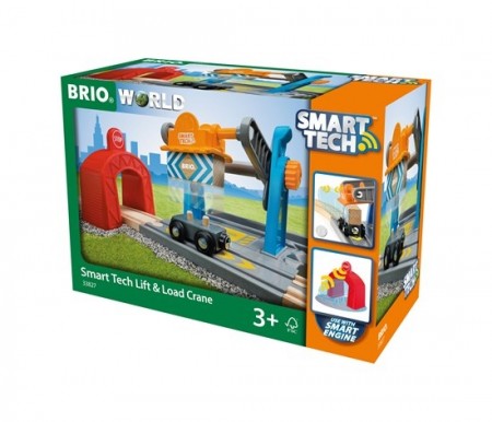BRIO World Smart Tech løfte og laste-kran - 33827