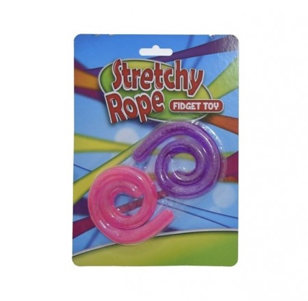 Fidget Toy  Stretchy Ropes - 2 strekkbare tau - Rosa og Lilla