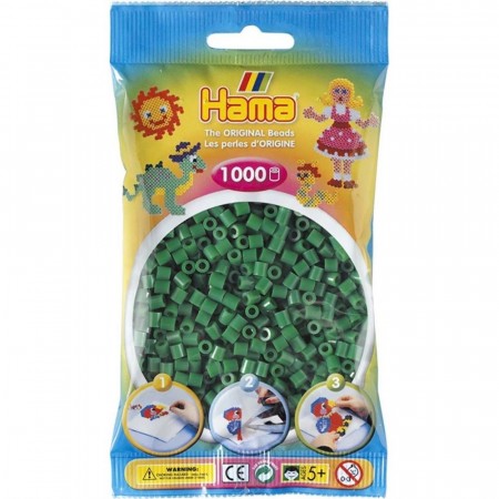 Hama Midi perler grønn - 1000 perler
