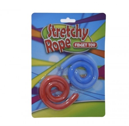Fidget Toy  Stretchy Ropes - 2 strekkbare tau - Rød og Blå